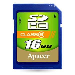 APACER 16GB SDHC CLASS 6 Card