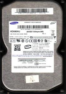 HD080HJ PN:1177j1fl620712 LBA:156301488 P80SD REV-A SN:s08ej1fl606501