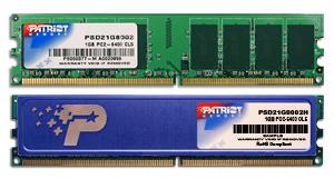 PATRIOT 2GB PC2-6400 800MHz CL5 DIMM {PSD22G8002H}