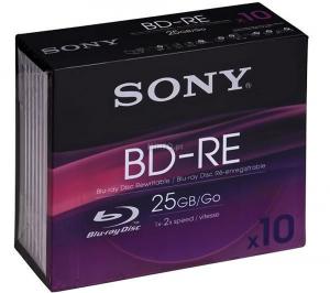 Sony Pack of 10 10BNE25BSS BD-RE 25 GB Rewritable Blu-ray Discs code:4905524663549