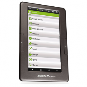 ARCHOS 70b eReader 4GB, 7" Color Touth screen (Android-based eReader and Portable Multimedia Player)