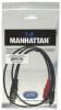 MANHATTAN USB2.0 dual power cable(2xUSB A) --> Mini USB2.0, 1m Silver
