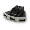 CANYON CNR-USBHUB5 USB hub with 1.5 meter extension USB cable, Black/Gray